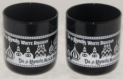 Libbey ~ Black Amethyst Kahlua White Black Russian 9 oz Lo-Ball Glasses SET of 2