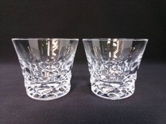 Baccarat Tumbler Vega 2020 Crystal Rock Glass Set of 2 Unused with Box Gift