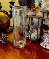 Very Pretty Elegant Slender Tumble Up Clear Glass Hand Blown 8.5” Tall