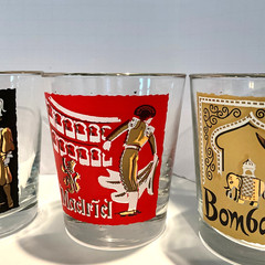 Libbey Set of 5 Vintage International Cities of The World Lowball 4″ Glasses
