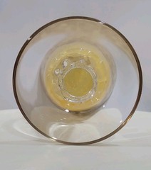 Arte Italica AI23 Yellow Alabaster 24K Gold Encrusted Goblets Italy Set of 3