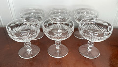 Set 6 Vintage WATERFORD CRYSTAL Colleen 8 oz. Champagne Sherbet Glasses IRELAND