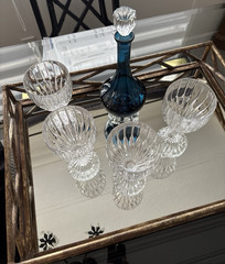 Vintage Mikasa Park Lane 6 3/4″ H Crystal Water Wine Glasses Set of 4