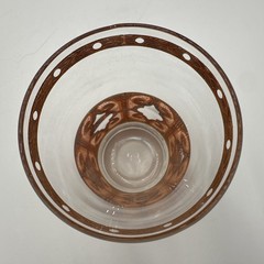 MCM Signed Culver 6 High Ball Glasses Orange 22K Gold Scroll