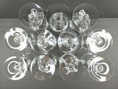 11 Kosta Boda Prince Water Goblet Set Vintage 6 3/4″ Clear Crystal Glass Sweden
