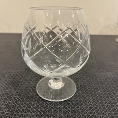 Set Of 8 Towle Crystal Infatuation Brandy Snifter Clear Cut 5 1/4″ Tall