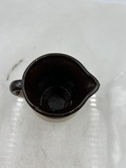 Vintage Stoneware Pottery Creamer Pitcher 4.75″ Hand Thrown Rustic Glaze
