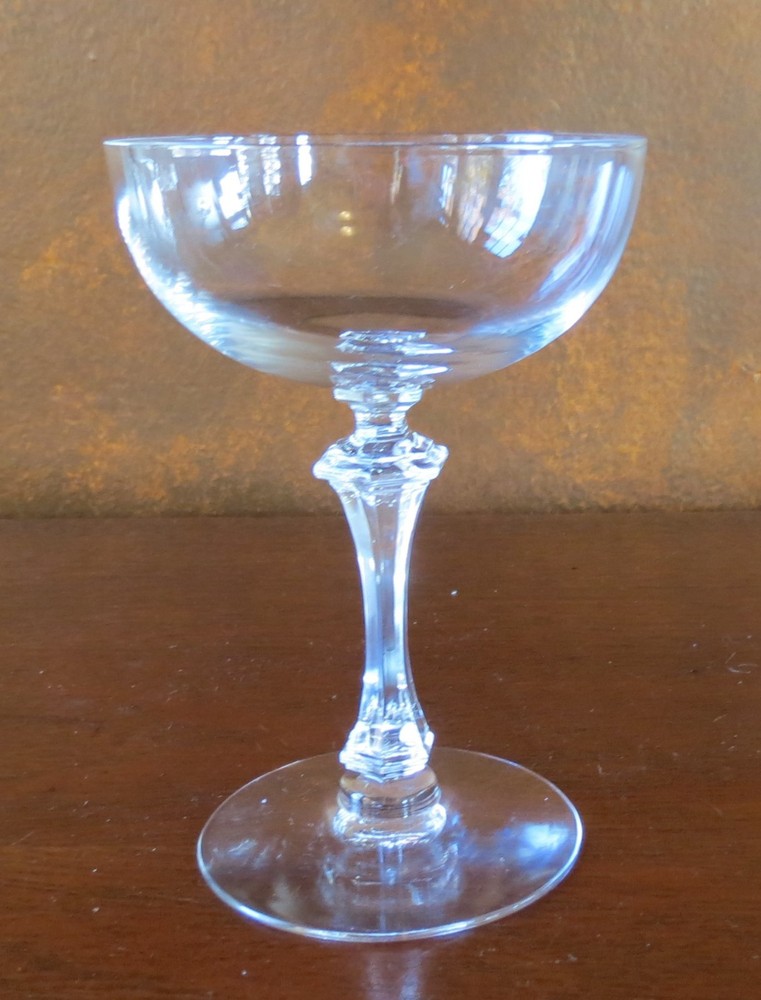 Tiffin #17453 Knob Stem Plain Champagne Sherbet(s)