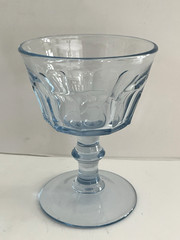 Set of 4 Cambridge Glass Jefferson Light Blue Champagne Tall Sherbet 1401