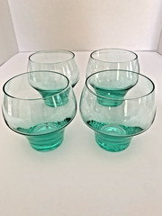Sasaki Harmony Aqua Flat Tumbler 8 oz – Set of 4