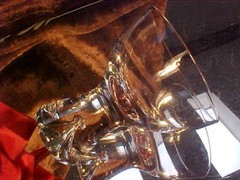 5 FAB Crystal Glass Shot Cordial Glasses HUGE BUBBLE Base Littala, FINLAND TAPIA