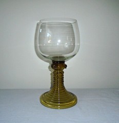 Display Wine Glass Pasco Green 13″ Tall Vintage Bavaria Germany Home Bar Decor