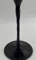 Mikasa Braid Black Water Glass Twisted Stem Elegant!