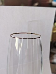 Versailles Crystal Champagne Flute Set (3) Colony BOHEMIA Czechoslovakia Vintage