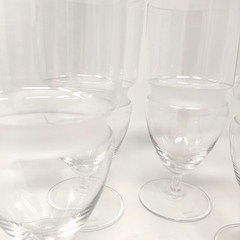 SET OF 4 Vera Wang Wedgwood St. Tropez Water Ice Tea Glasses Goblets Party Event