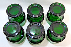 Anchor Hocking Georgian Forest Green 9 oz Tumbler Glasses Lot of 6 Vtg. T2676