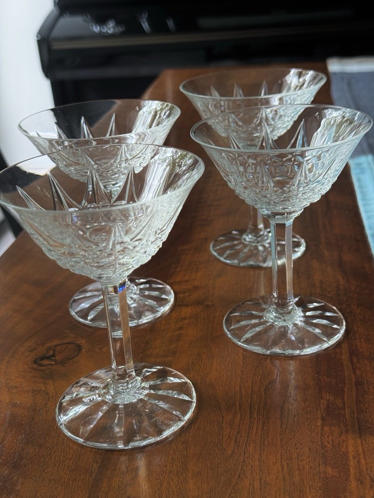 Saint St Louis Crystal France TARN, Clear Champagne or Tall Sherbet, 5″ Tall
