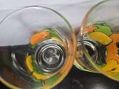 RARE Vintage Set of 3 Nancy Lynn Anthropomorphic»Smiling Fruit» juice glasses