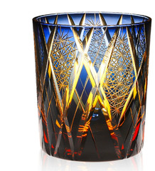 Crystal Whiskey Glass Tumbler Hand Cut Old Fashioned Glass
