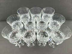 11 Kosta Boda Prince Water Goblet Set Vintage 6 3/4″ Clear Crystal Glass Sweden
