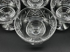 Stuart Glengarry Cambridge Low Sherbet Champagne Crystal Glasses(Set of 4)