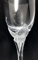 Cristal de Sevres Crystal Butterfly Goblet 6 Available HM Hanae Mori 7.5″ France