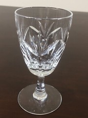 Vintage Webb Corbett Inverness Cut Crystal Sherry Glasses Set x4 Made In England