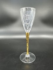 Stephen Smyers Rio Gold Stem Cordial Liquor Glass Goblet Signed 7.25″