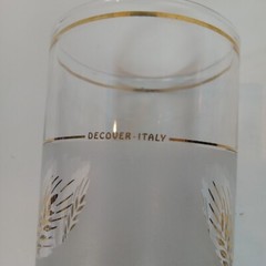 MCM «DISCOVER ITALY» 6 DRINKING GLASSES WHEAT SHAFT DESIGN 1960’S