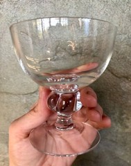VINTAGE 1930’S SKRUF ASTRID LOBE SWEDISH CRYSTAL CHAMPAGNE COUPE SHERBET GLASS