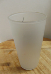 Vtg Hazel Atlas Frosted Glass BLUEBIRD Tumbler 5 1/2″ Tall