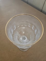 10 Vintage MIKASA GOLD CROWN Wine Glass Cut Crystal 7 1/8″ Gold Trim from 1983