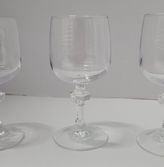 Vendome Uni Knob Stem Water Goblet by Cristal D’Arques – Durand (Set of 4) MinT