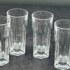 6 Vintage Crystal Shot Glasses Paneled Design 3.25″ Tall Weighted Bottom
