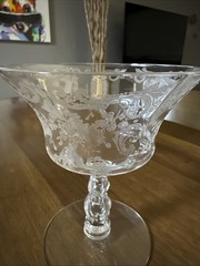 Cambridge Chantilly Etch 6.25″ Cocktail /Sherry Stemware Glass, Martha Stem