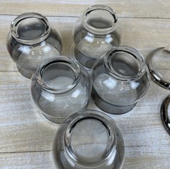 MCM Dorothy Thorpe Silver Fade Seafood Cocktail Nesting Glasses Set Of 5