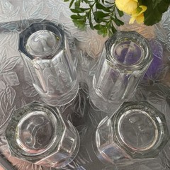Vintage 20 Oz Heavy Clear Paneled Iced Tea Glasses Sets Of 4 Anchor Libbey