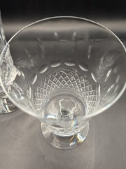 2 Vintage Fostoria «BRIGHTON» Cut Crystal Iced Tea Glasses 5.75″ Tall 1940-57