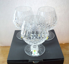 NEW~set 3 Waterford Crystal Brandy Snifter Balloons~5 1/4″ H~”Ballybay”~in Box