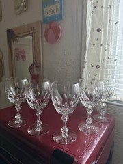 5 Tiffin-Franciscan «Manchester» Wine Glasses- 5 Inches-GREAT CONDITION