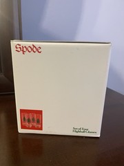 Spode Christmas Tree Set Of 4 Highball Glasses Gold Rim New In Original Box