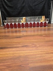 Set of 12 RCR Royal Crystal Rock Aurea Wine Glasses-Lead Crystal-Italy w/Boxes