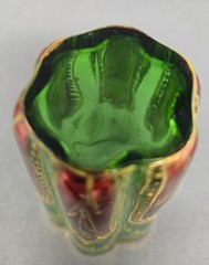 19th Century Bohemian Moser Style Juice Glass Gold Enamel Decor 3 3/4″ #3