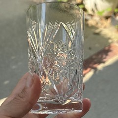 American Brilliant Period Cut Crystal Whiskey Wine Juice Cocktail Glass Star Cup