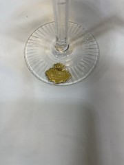 Nachtmann «Traube» Amber/Yellow Cut to Clear Crystal Hock Wine Glasses 4 *READ*