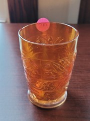 Super Pretty Marigold Fenton Carnival Glass Lily of the Valley Pattern Tumbler