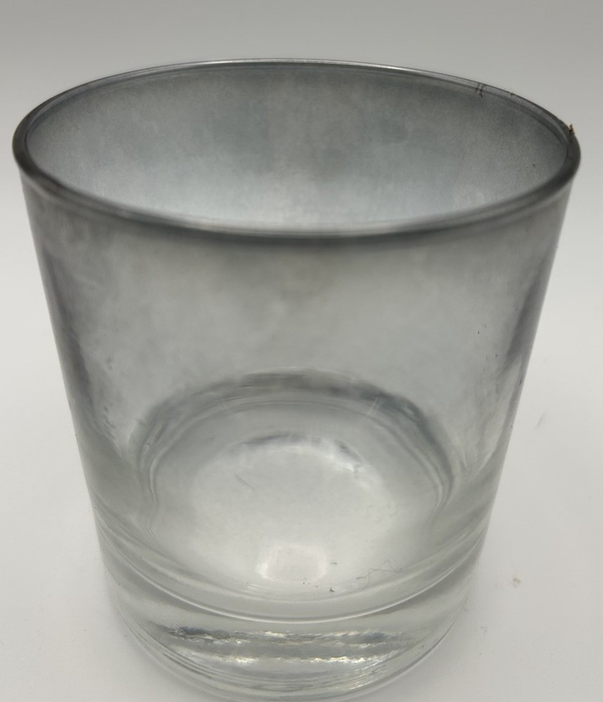 One MCM Silver Platinum Ombre Fade 3.25 inch rocks or whiskey glass.