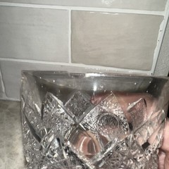 Antique ABP Cut Glass Tumblers 3 Hobstar Diamond Prima Donna Pattern chipped
