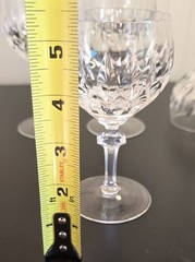4 Wine Cordial Glasses Gorham La Scala Fine Cut Crystal 5.5″ 4 oz Vtg 1970s EUC