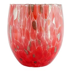 Murano Glass Drinking Tumblers Set of Six 6 Blue Red Green White Bronze Venice